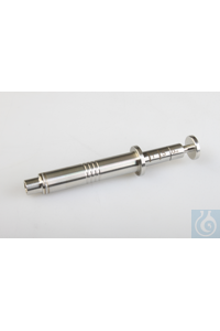 Stainless steel syringe 8 ml, pressure resistant up to 1500 PSI, Luer Lock...